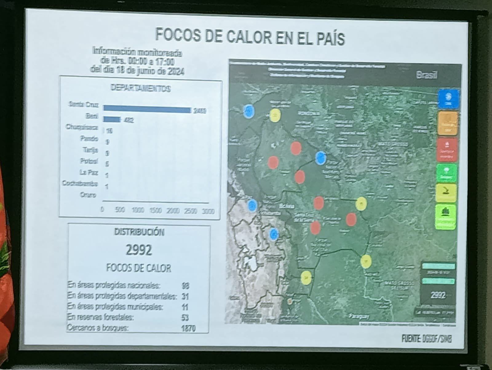 Bolivia registra 2.992 focos de calor y un incendio activo; se logró ...